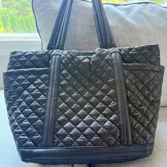 MZ Wallace Large Empire Black Quilted Tote Bag - Picture 1 of 4